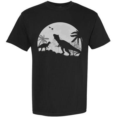 T-Rex In The Moon Garment-Dyed Heavyweight T-Shirt