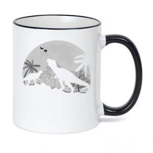 T-Rex In The Moon 11oz Black Color Changing Mug