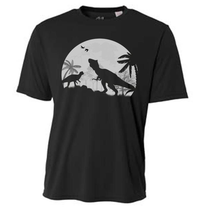 T-Rex In The Moon Cooling Performance Crew T-Shirt