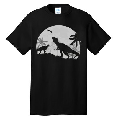 T-Rex In The Moon Tall T-Shirt