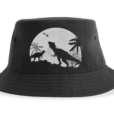 T-Rex In The Moon Sustainable Bucket Hat