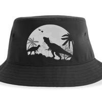 T-Rex In The Moon Sustainable Bucket Hat