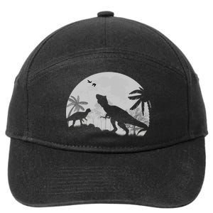 T-Rex In The Moon 7-Panel Snapback Hat