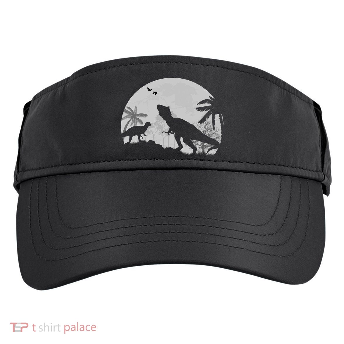 T-Rex In The Moon Adult Drive Performance Visor