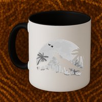 T-Rex In The Moon Mug