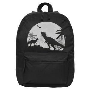 T-Rex In The Moon 16 in Basic Backpack