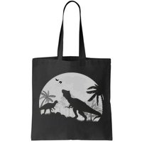 T-Rex In The Moon Tote Bag