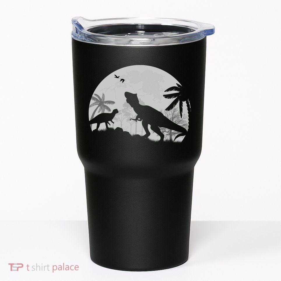 T-Rex In The Moon Tumbler