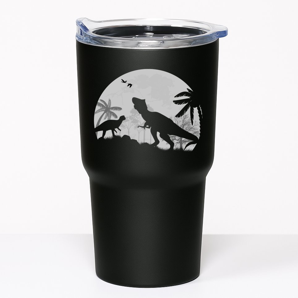 T-Rex In The Moon Tumbler