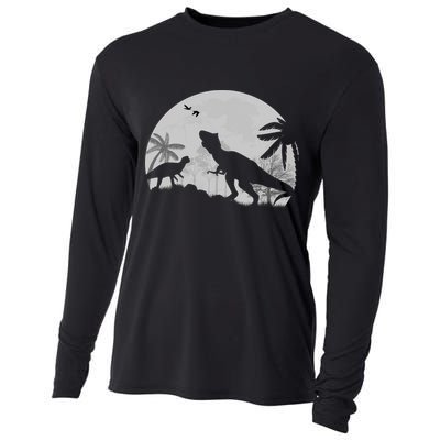 T-Rex In The Moon Cooling Performance Long Sleeve Crew