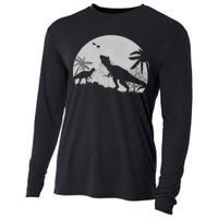 T-Rex In The Moon Cooling Performance Long Sleeve Crew