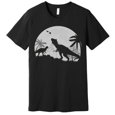 T-Rex In The Moon Premium T-Shirt