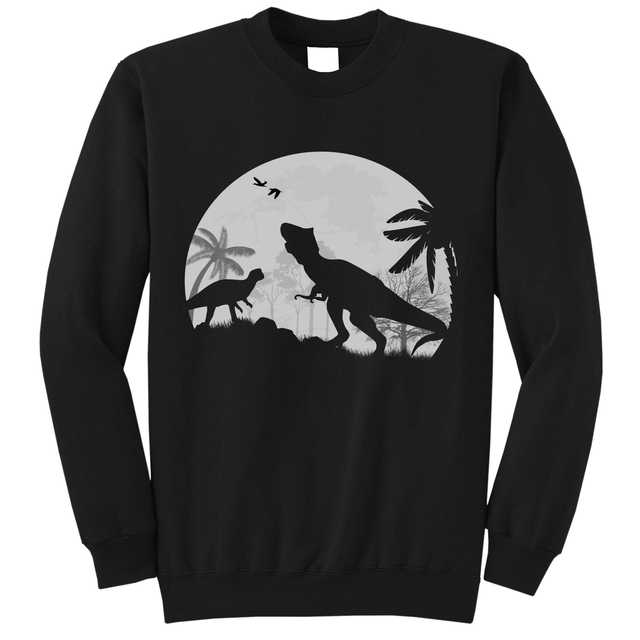 T-Rex In The Moon Tall Sweatshirt