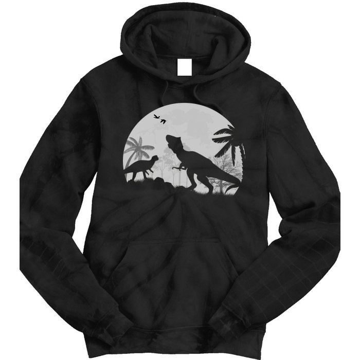 T-Rex In The Moon Tie Dye Hoodie