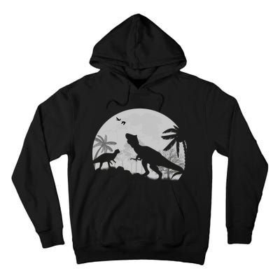 T-Rex In The Moon Tall Hoodie