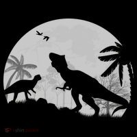 T-Rex In The Moon Cropped Pullover Crew