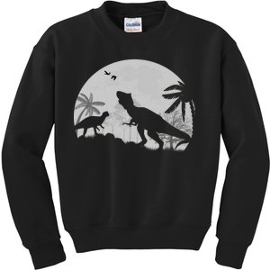 T-Rex In The Moon Kids Sweatshirt