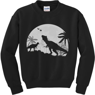 T-Rex In The Moon Kids Sweatshirt