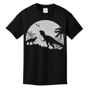 T-Rex In The Moon Kids T-Shirt