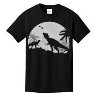 T-Rex In The Moon Kids T-Shirt