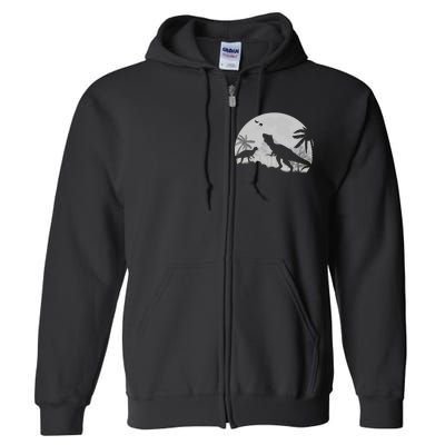 T-Rex In The Moon Full Zip Hoodie