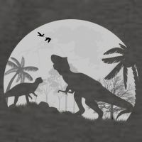 T-Rex In The Moon Vector Backpack