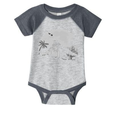 T-Rex In The Moon Infant Baby Jersey Bodysuit