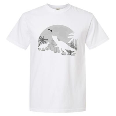 T-Rex In The Moon Garment-Dyed Heavyweight T-Shirt