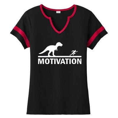 T-Rex Motivation Ladies Halftime Notch Neck Tee