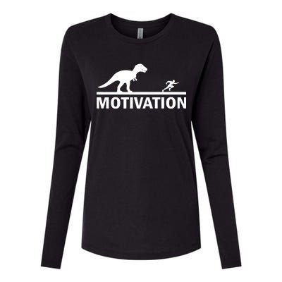 T-Rex Motivation Womens Cotton Relaxed Long Sleeve T-Shirt