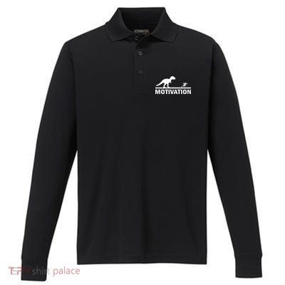 T-Rex Motivation Performance Long Sleeve Polo