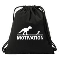 T-Rex Motivation Drawstring Bag