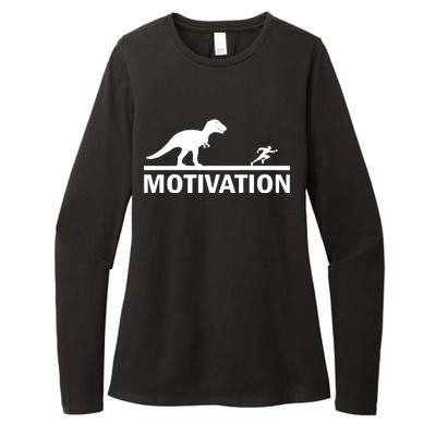 T-Rex Motivation Womens CVC Long Sleeve Shirt