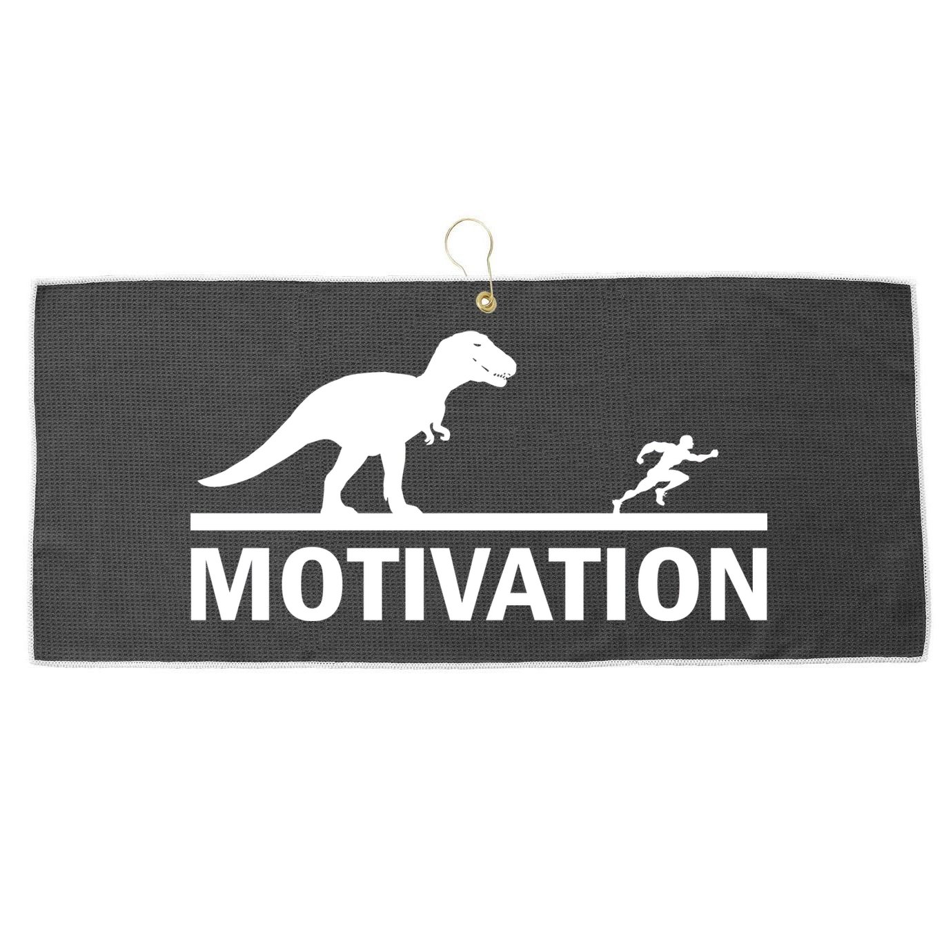 T-Rex Motivation Large Microfiber Waffle Golf Towel