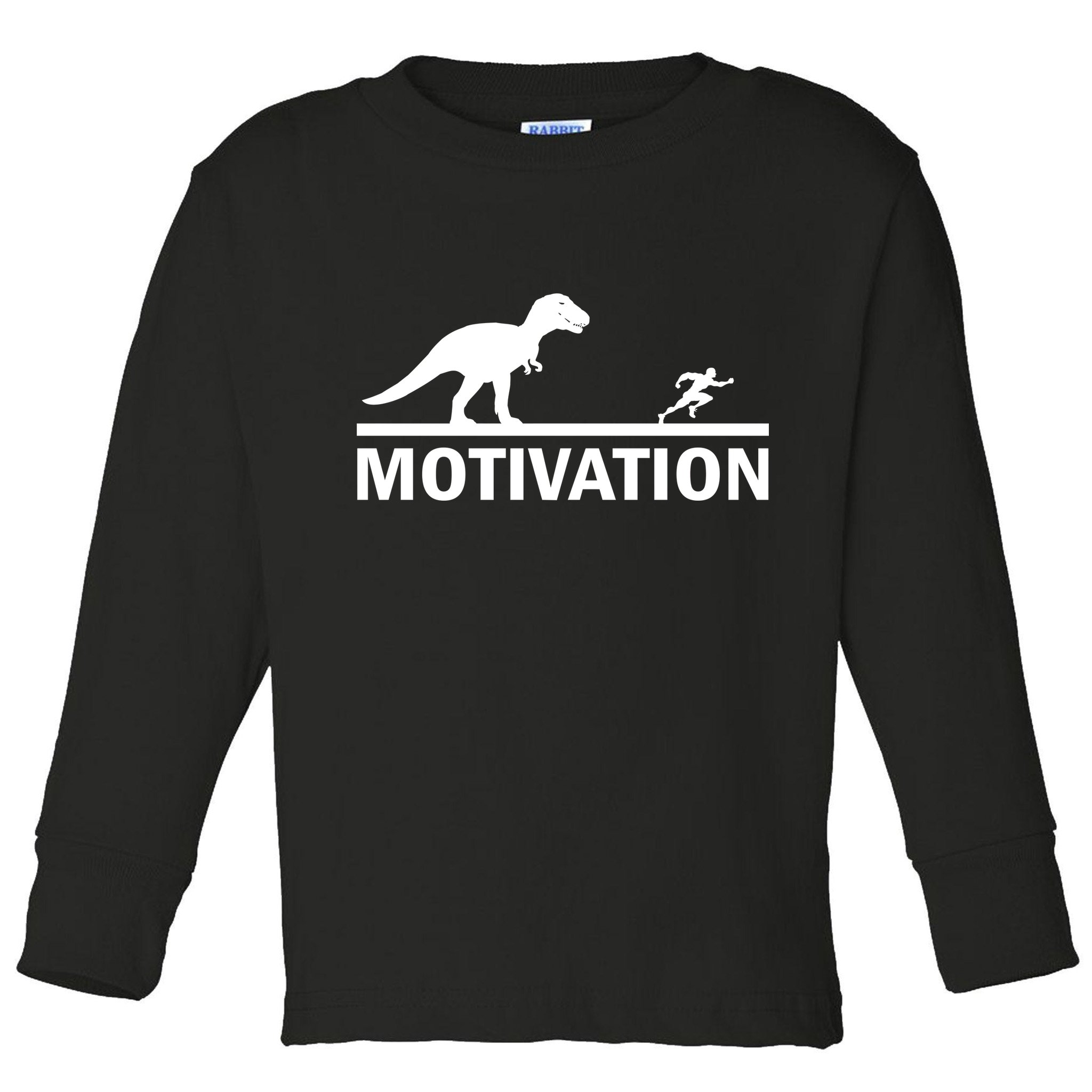 T-Rex Motivation Toddler Long Sleeve Shirt