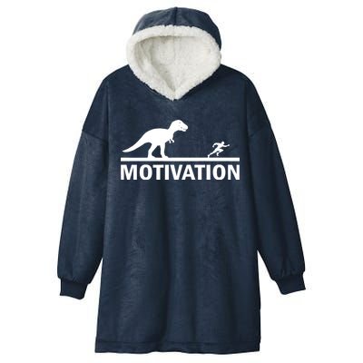 T-Rex Motivation Hooded Wearable Blanket