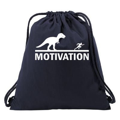 T-Rex Motivation Drawstring Bag