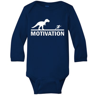 T-Rex Motivation Baby Long Sleeve Bodysuit