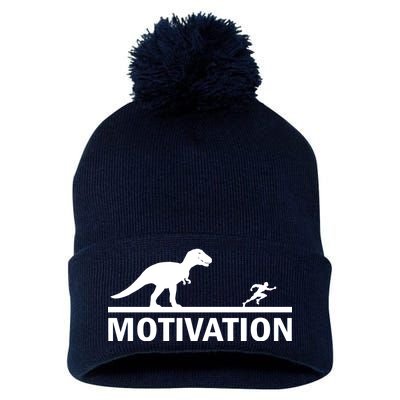 T-Rex Motivation Pom Pom 12in Knit Beanie