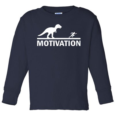 T-Rex Motivation Toddler Long Sleeve Shirt