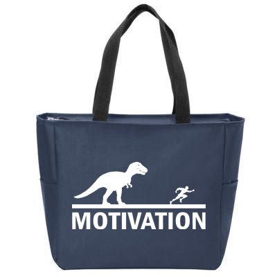 T-Rex Motivation Zip Tote Bag