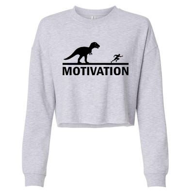 T-Rex Motivation Cropped Pullover Crew