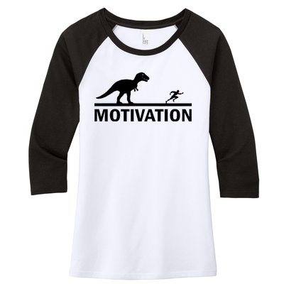 T-Rex Motivation Women's Tri-Blend 3/4-Sleeve Raglan Shirt