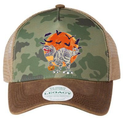 T-Rex Mummy Attack Spooky Halloween Legacy Tie Dye Trucker Hat