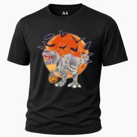 T-Rex Mummy Attack Spooky Halloween Cooling Performance Crew T-Shirt