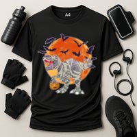 T-Rex Mummy Attack Spooky Halloween Cooling Performance Crew T-Shirt
