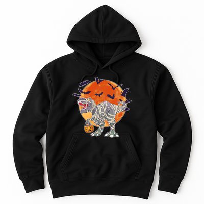 T-Rex Mummy Attack Spooky Halloween Hoodie