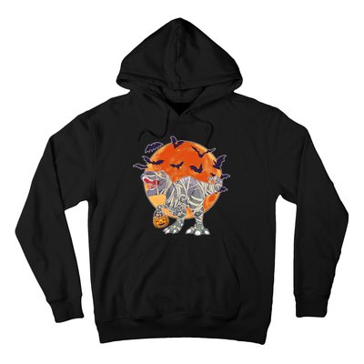 T-Rex Mummy Attack Spooky Halloween Hoodie