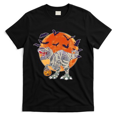 T-Rex Mummy Attack Spooky Halloween T-Shirt