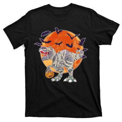 T-Rex Mummy Attack Spooky Halloween T-Shirt